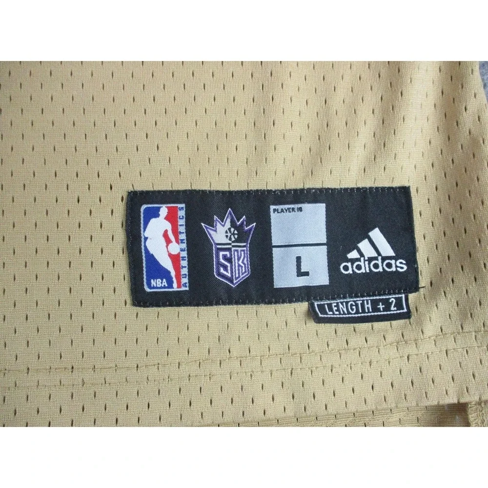 VINTAGE Mike Bibby Sacramento Kings Basketball Jersey Mens Large Gold Adidas NBA